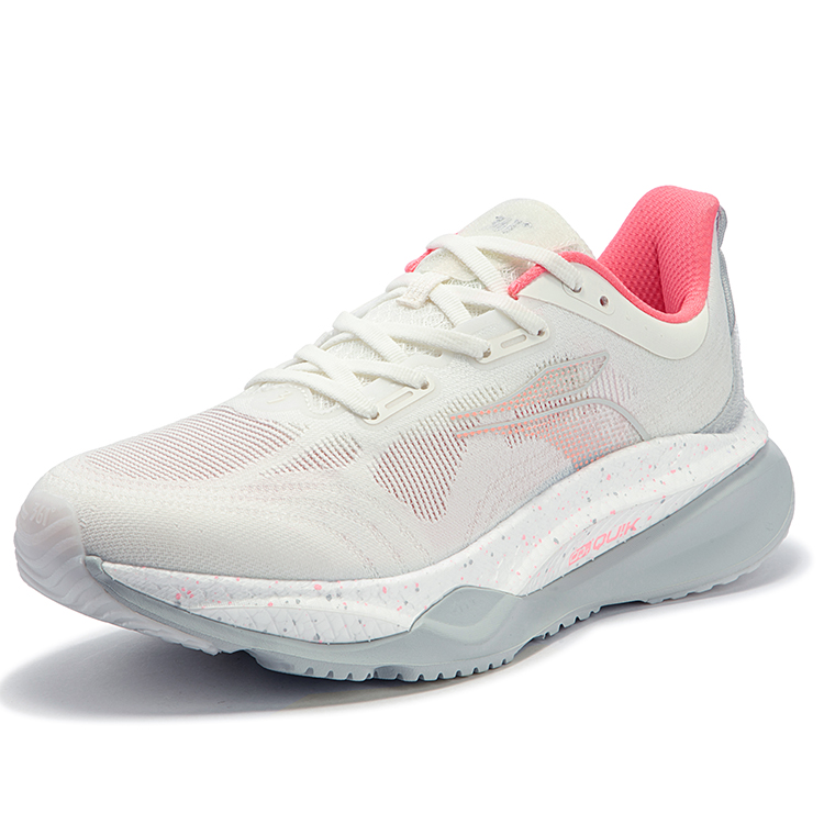 361° Cushioning Slip Resistant Low top Sprint Running Shoes Men’s Feather White Light Coral