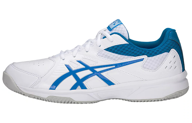 Asics Court Slide Clay Comfortable Abrasion Resistant Low top Running Shoes Men's White Blue