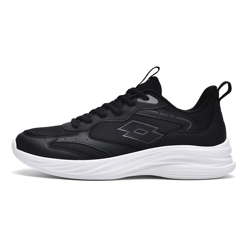 LOTTO Sportlife Cushioning Abrasion Resistant Lightweight Breathable Low top Casual Running Shoes Women’s Black White