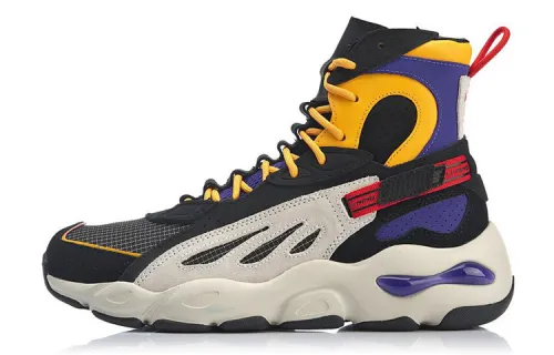 Li Ning Butterfly Comfortable Slip Resistant Lightweight Non slip Lightweight High top Chunky Sneakers Men's Black