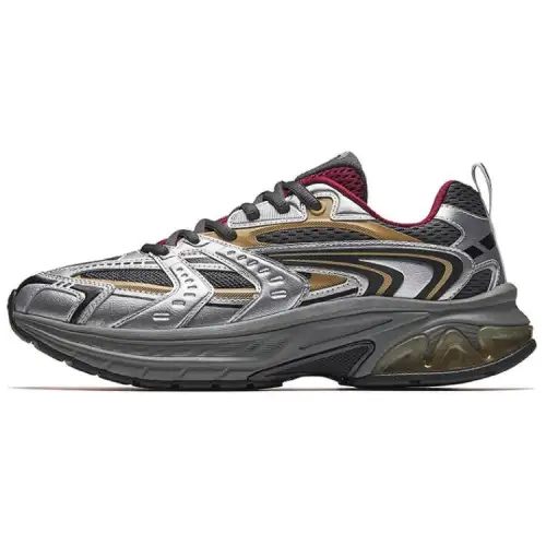 Anta OG2000 Slip Resistant Abrasion Resistant Low top Casual Running Shoes Men's Silver Brown Red