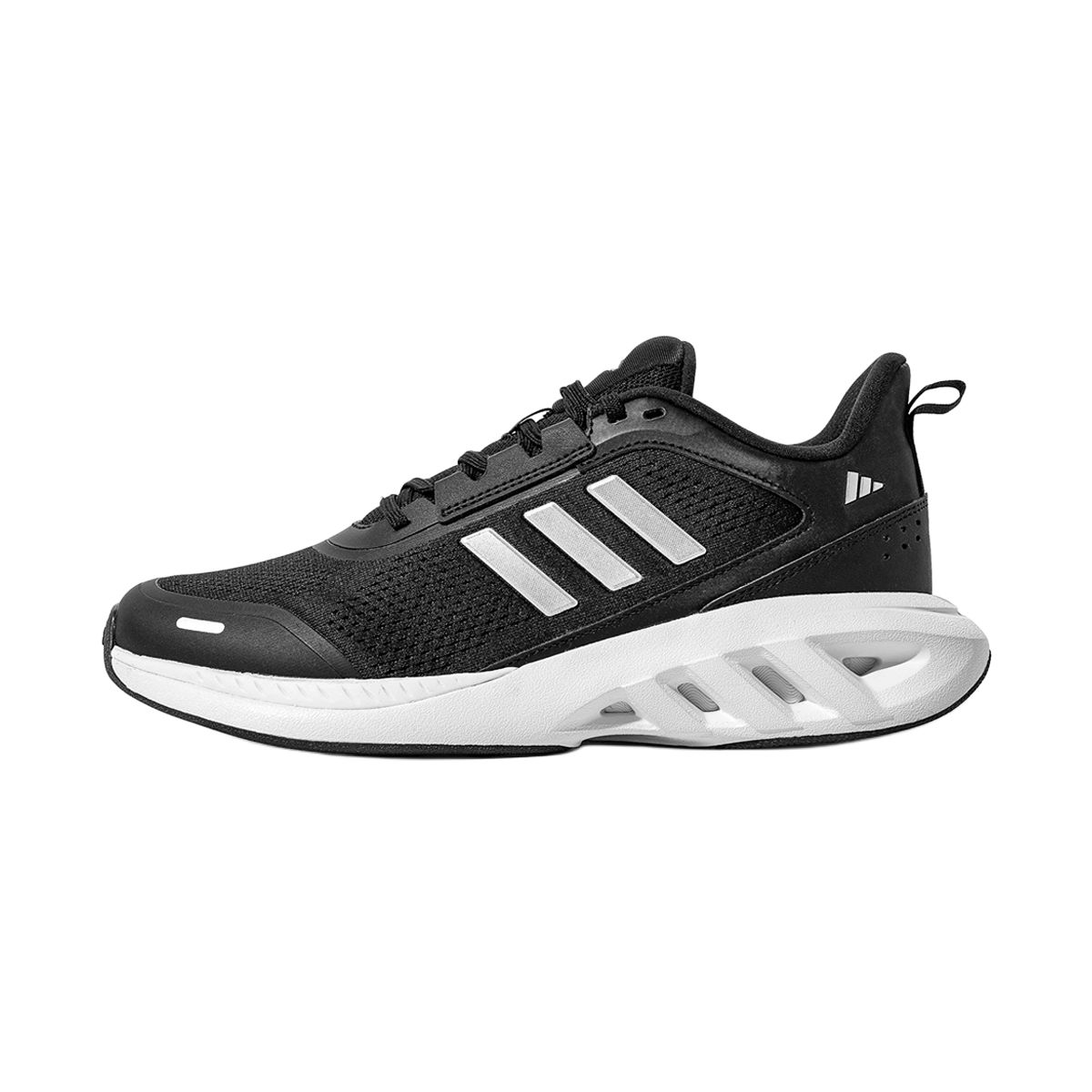 Adidas ALL DAY POWER Low top Running Shoes Unisex Black White Metallic Silver