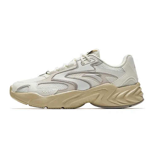 Anta Height Increasing Lightweight Breathable Low top Running Shoes Men's White Gray