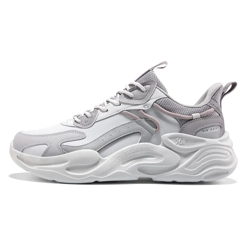 361° Cushioning Slip Resistant Abrasion Resistant Low top Chunky Sneakers Men's Gray