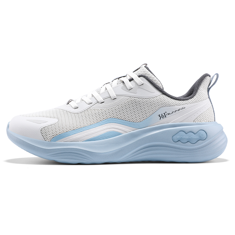 361° Abrasion Resistant, Lightweight, And Breathable Low top Sprint Running Shoes Men’s White Blue
