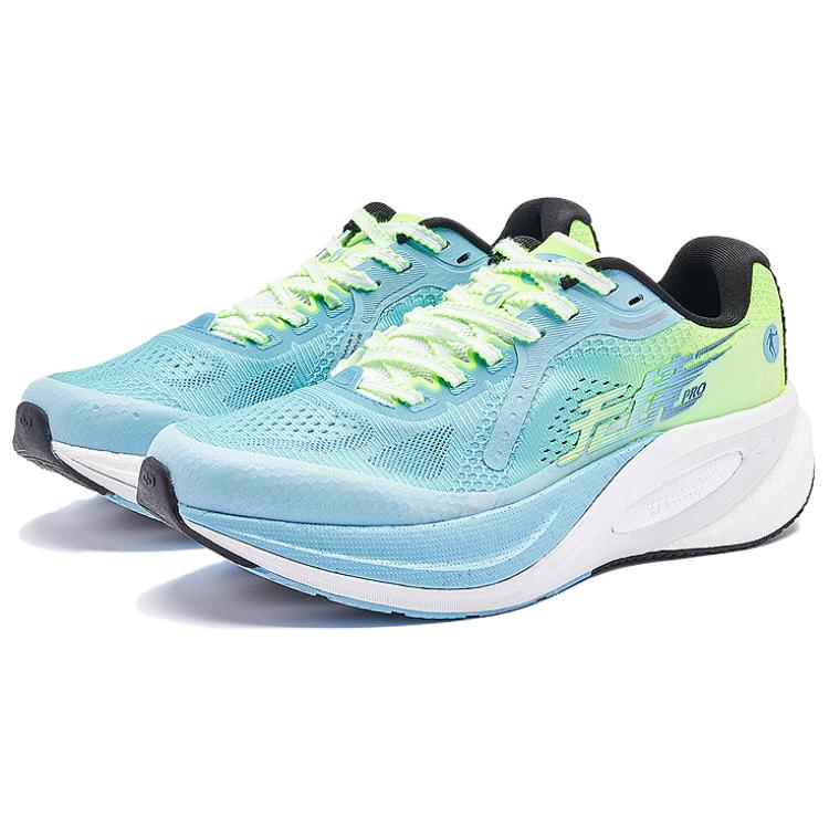 QIAODAN Mugen PRO Running Shoes Men’s Low Top Rain Wave Blue/Flying Shadow Green