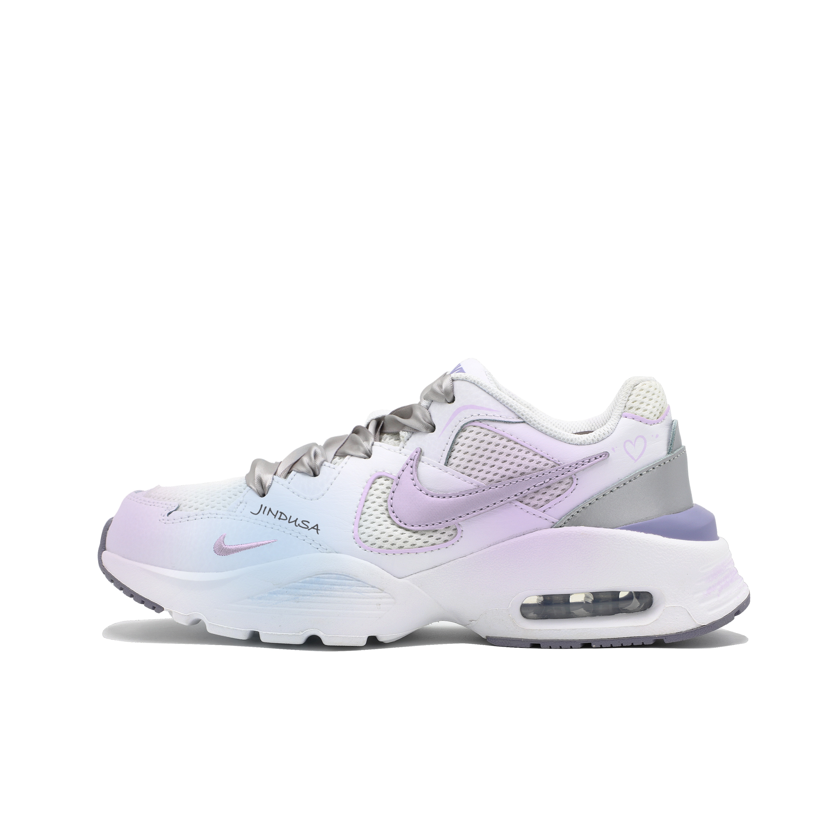 Nike Air Max Fusion Cushioning Slip Resistant Height Increasing Low top Running Shoes Women’s Blue Purple