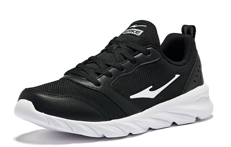 Erke Abrasion Resistant Breathable Low top Running Shoes Men’s Jet Black