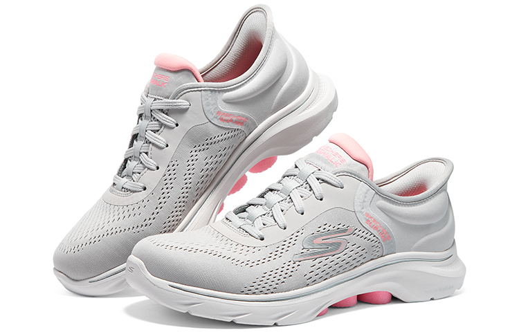 Skechers GO WALK 7 Breathable Rebound Support Low top Walking Shoes Women’s Gray Pink
