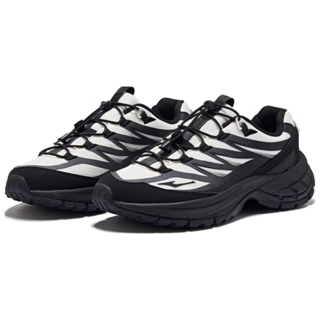 Erke Woyue 2 Slip Resistant Abrasion Resistant Mid top Outdoor Shoes Men’s Black White