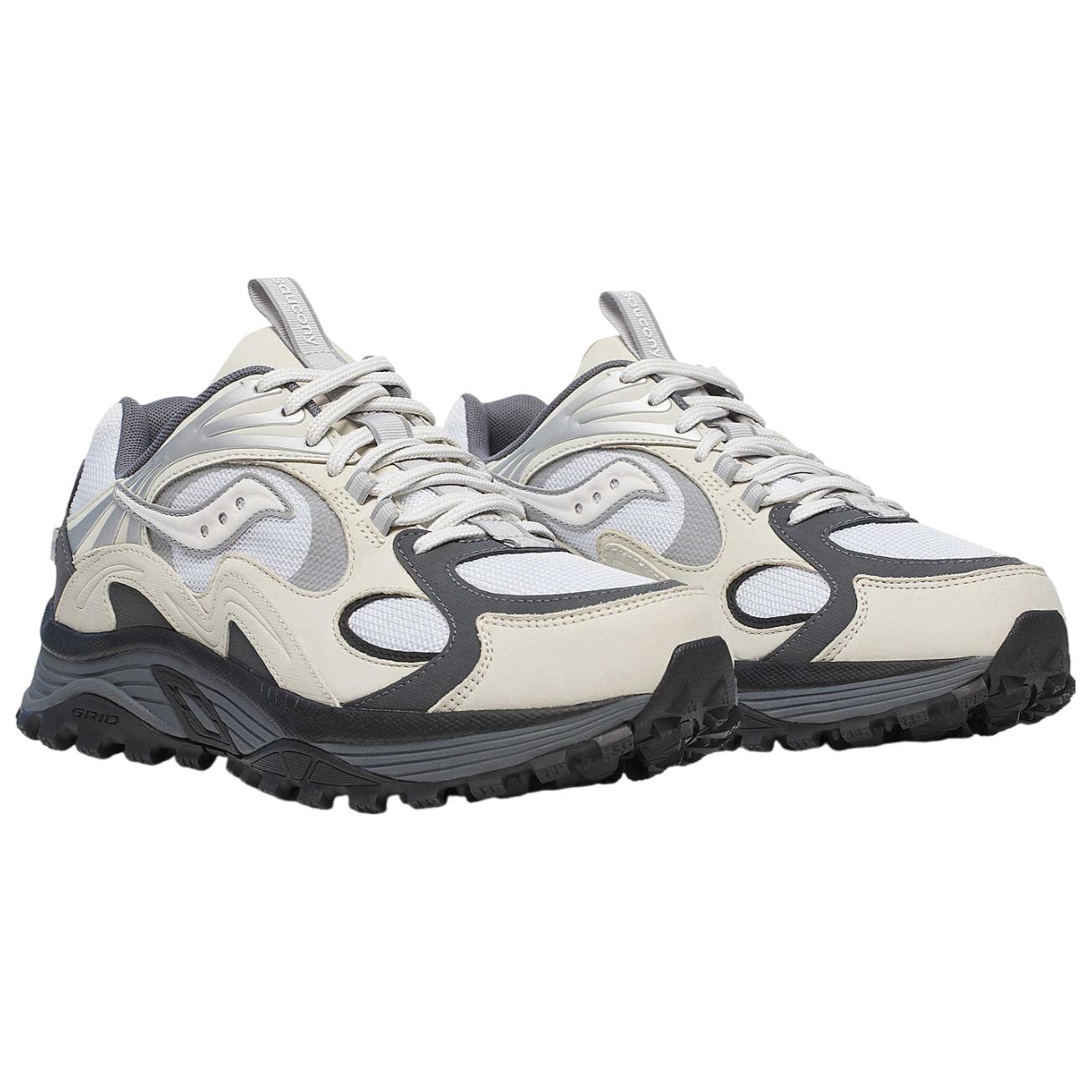 Saucony Grid Aura X Grey Pack White