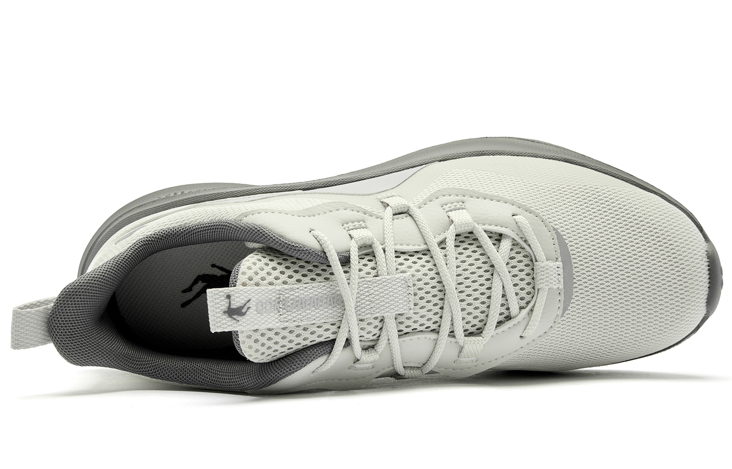 QIAODAN Cushioning Slip Resistant Abrasion Resistant Low top Casual Running Shoes Men’s Gray