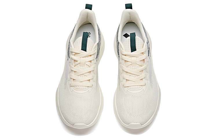 Anta Flyknit Cushioning Slip Resistant Abrasion Resistant Breathable Low top Running Shoes Men’s White Green