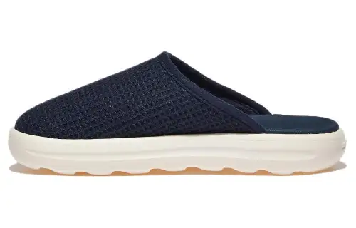 FILA Drifter Comfortable Round Toe Rubber Sole Closed Toe Slippers Unisex Black Blue