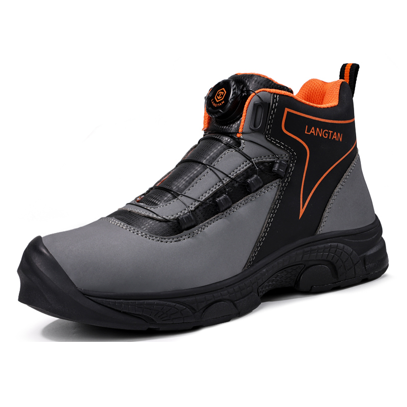 LANGTAN Microfiber Leather Abrasion Resistant Impact Resistant Lightweight High top Outdoor Shoes Unisex