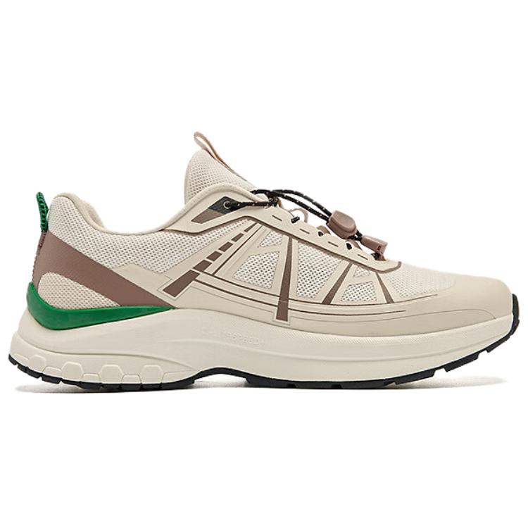 QIAODAN Abrasion Resistant Cushioning Abrasion Resistant Cushioning Low top Casual Running Shoes Men’s Beige Brown