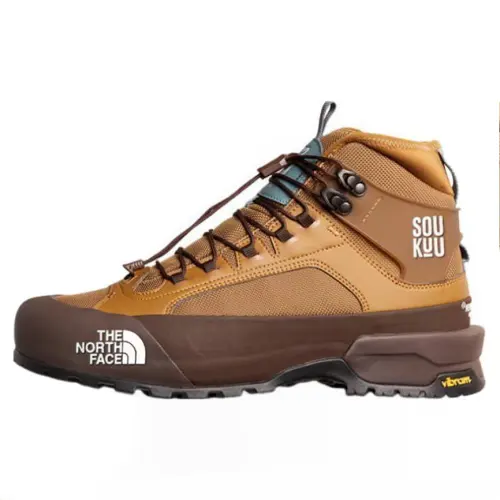 THE NORTH FACE SOUKUU Cushioning Slip Resistant Abrasion Resistant High top Outdoor Shoes Men's Brown