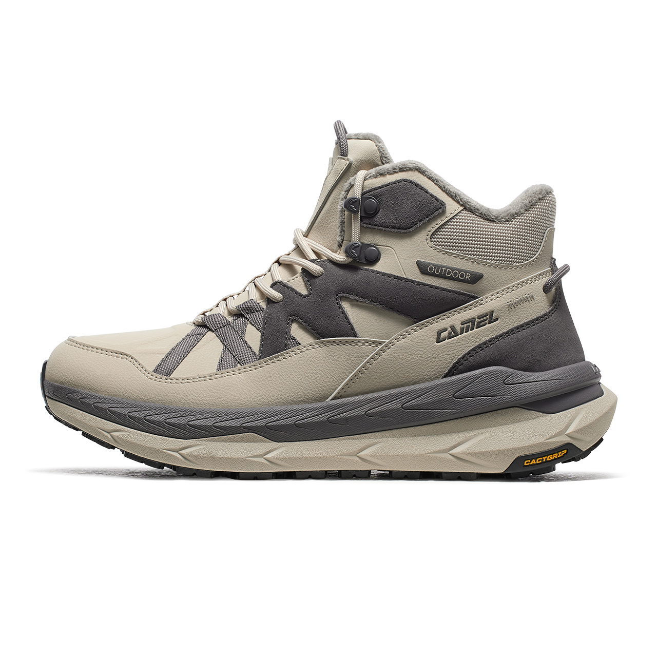 CAMEL Distant Mountain, Comfortable Fleece Lined Slip Resistant, Abrasion Resistant, Thermal High top Outdoor Shoes