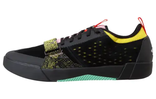 THE NORTH FACE Cushioning Slip Resistant Abrasion Resistant Low top Running Shoes Men's Black Yellow