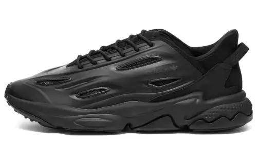 Adidas Originals Ozweego Celo Cushioning Slip Resistant Low top Running Shoes Men's Pure Black