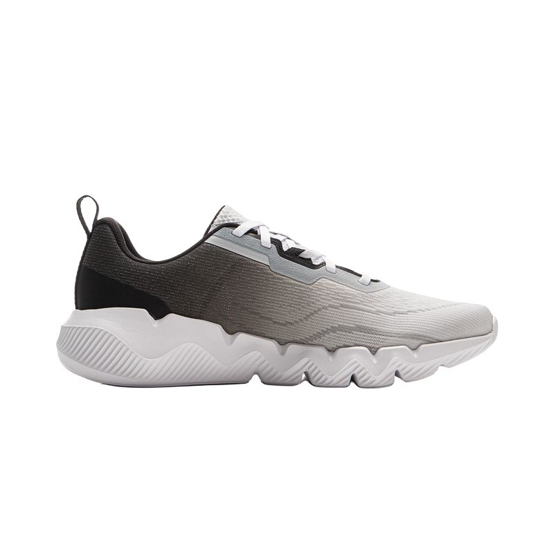 Li Ning Cushioning Slip Resistant Low top Casual Running Shoes Men’s Gray White