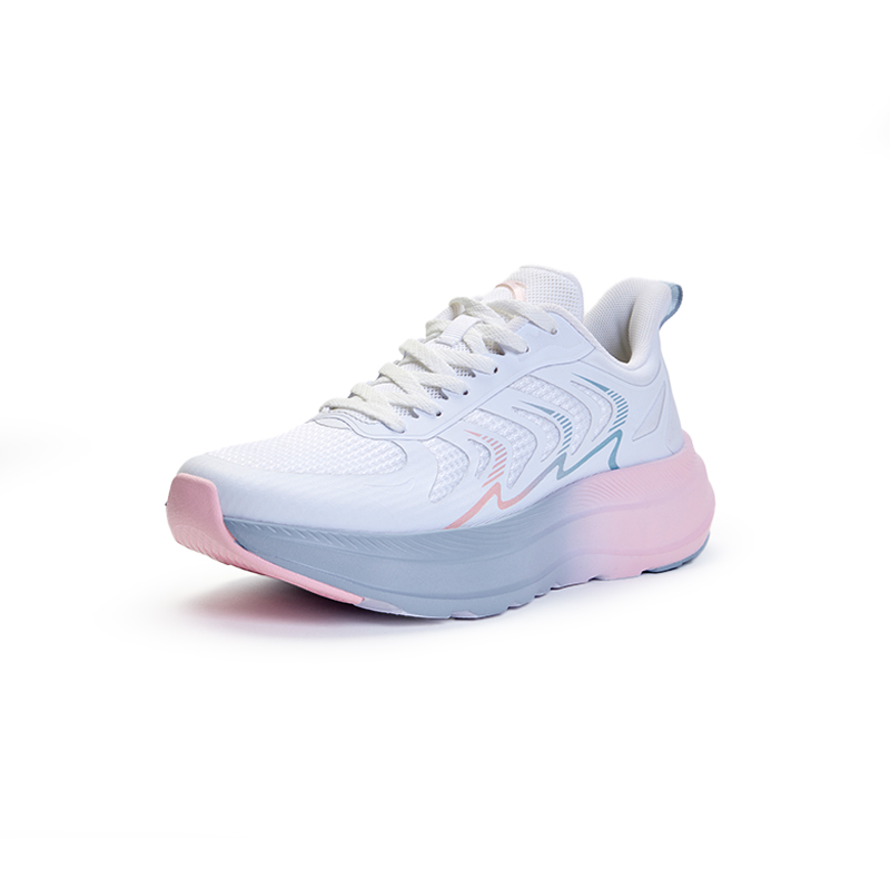 Anta Slip Resistant Abrasion Resistant Slip Resistant Abrasion Resistant Low top Casual Running Shoes Women’s Blue Pink