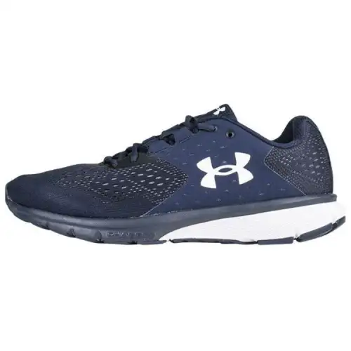 Under Armour Textile, Artificial Leather Low top Running Shoes Men's Blue