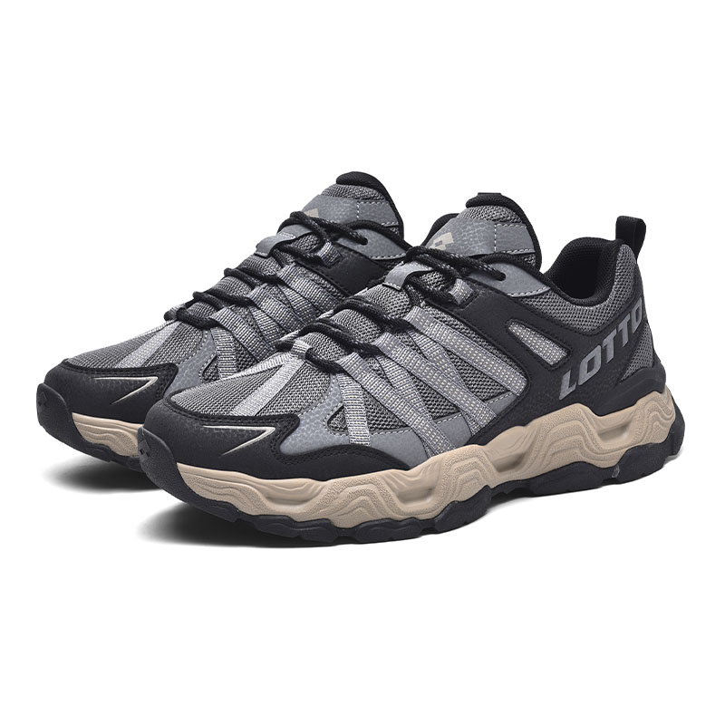 LOTTO Cushioning Slip Resistant Abrasion Resistant Low top Outdoor Shoes Men’s Dark Gray