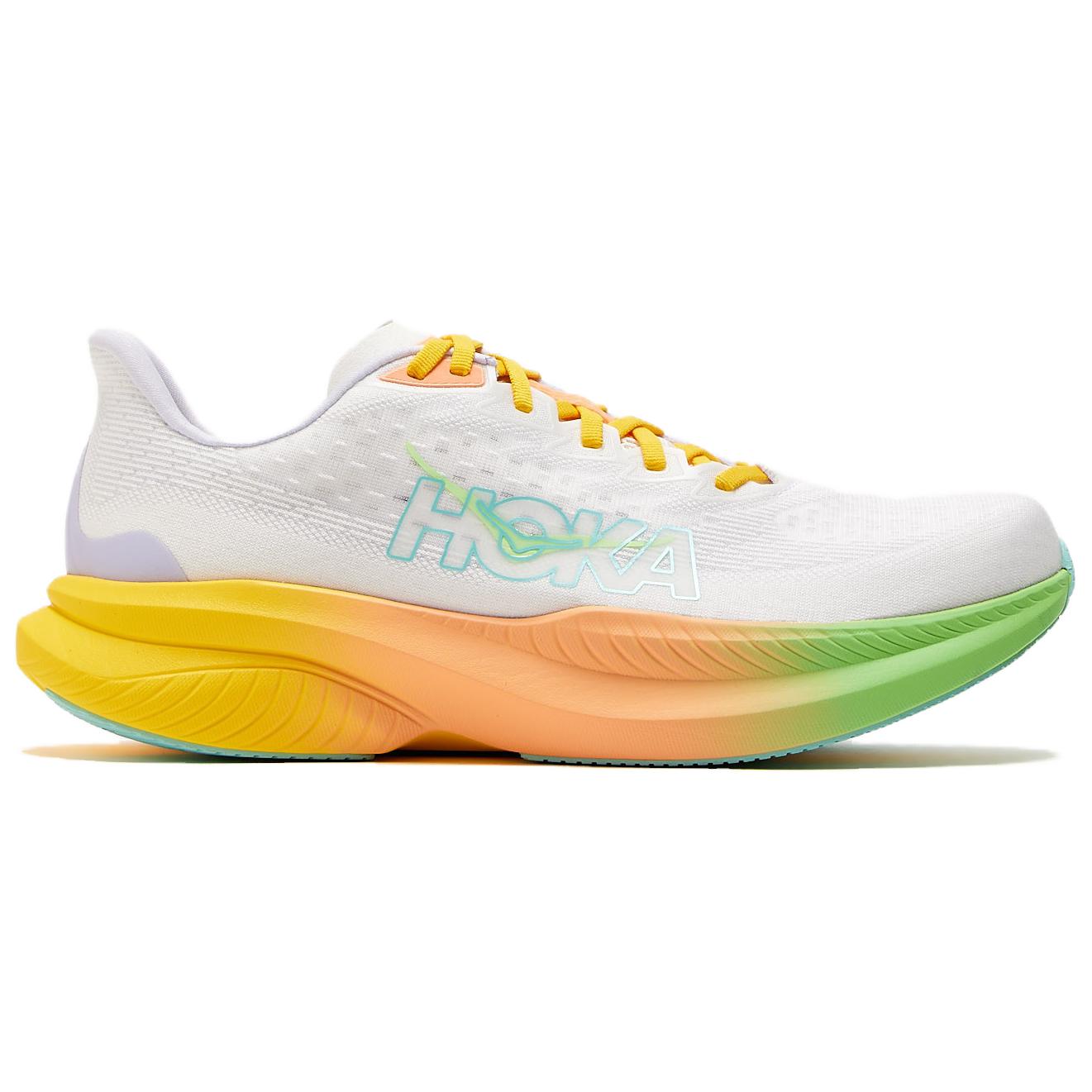 HOKA ONE ONE MACH 6 Slip Resistant Abrasion Resistant Low top Running Shoes Men’s Frost White