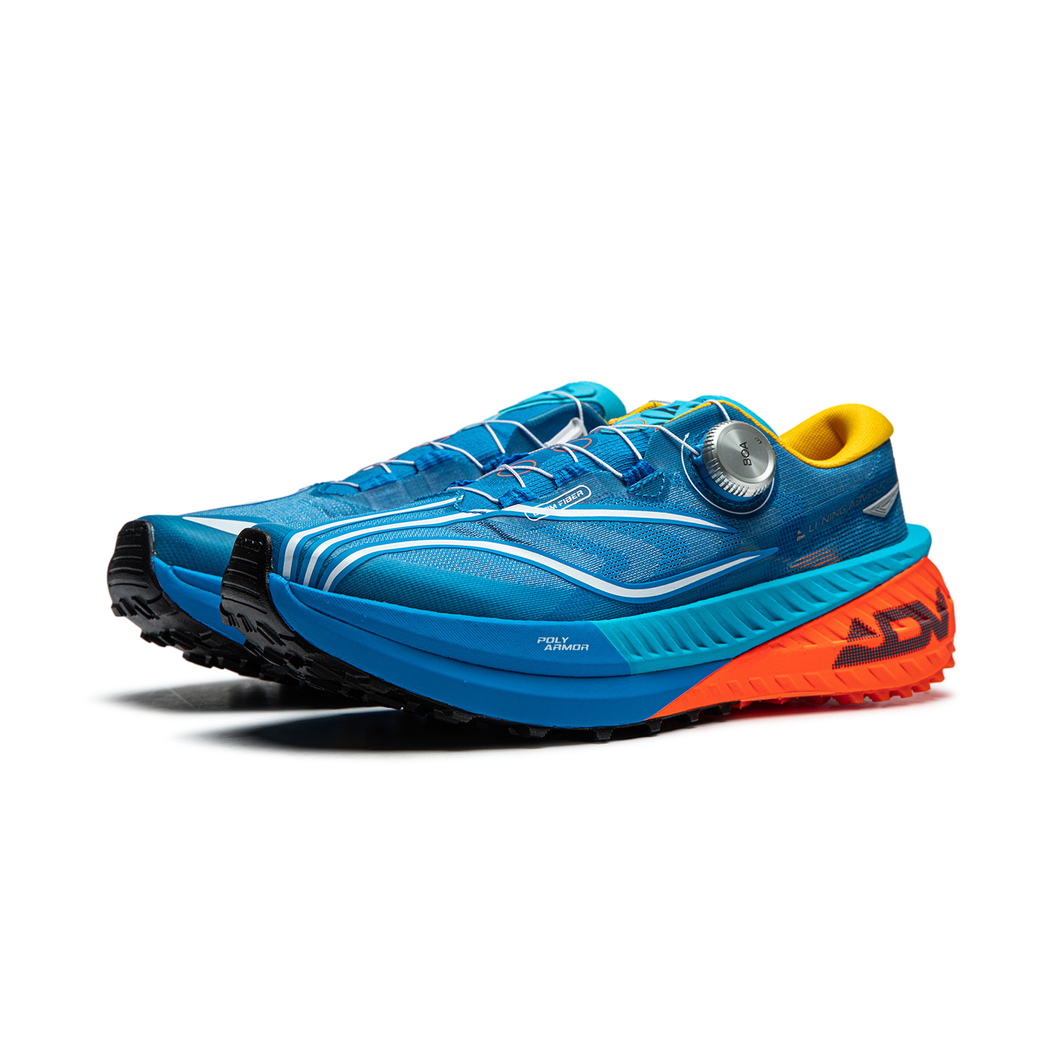 Li Ning De Lucas PRO Slip Resistant Abrasion Resistant Low top Trail Running Shoes Men’s Blue Orange