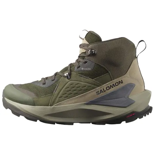 SALOMON Elixir Abrasion Resistant Slip Resistant Short Outdoor Boots Men's Dark Green