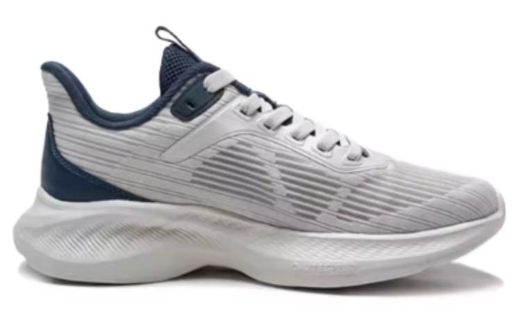 QIAODAN Fabric Cushioning Breathable Lightweight Low top Casual Running Shoes Men’s White