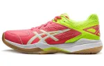 Asics Gel Court Hunter Comfortable Round Toe Textile, Synthetic Leather Low top Running Shoes Women's Pink Yellow