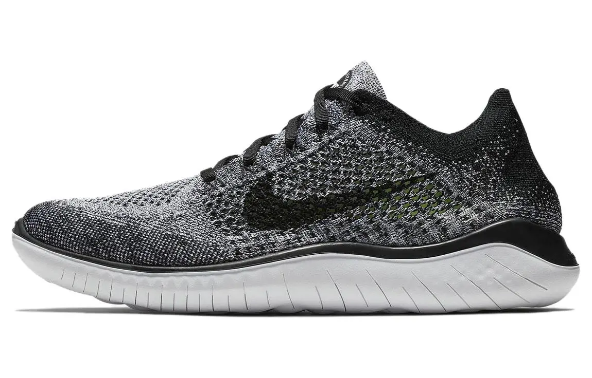 Nike Free Rn Flyknit 2018 Black White Ombre