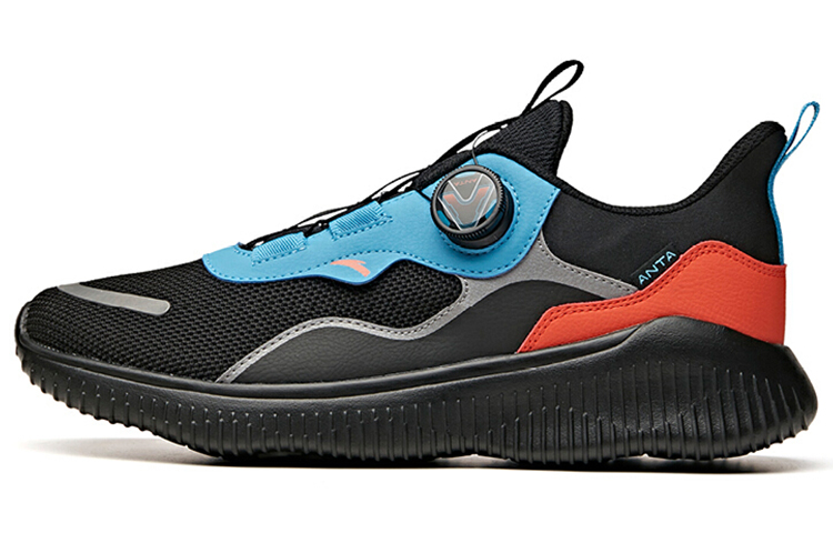 Anta Anta Running Series Comfortable Mesh Fabric Synthetic Leather Shock Absorbing Anti-Slip Wear-Resistant Breathable Low-top Running Shoes Men's Frozen Blue