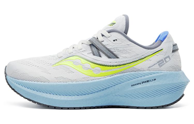 Saucony Triumph Victory 20 comfortable and simple breathable support low-top casual running shoes women's gray blue
