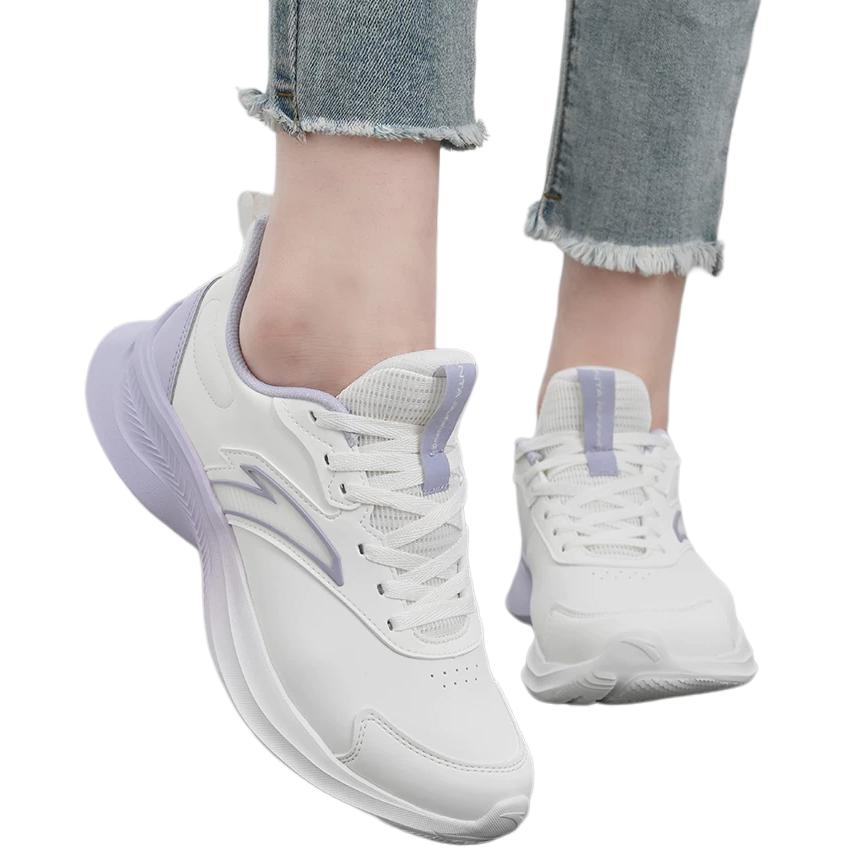Anta Slip Resistant, Abrasion Resistant, Rebound Low top Casual Running Shoes Women’s White Purple