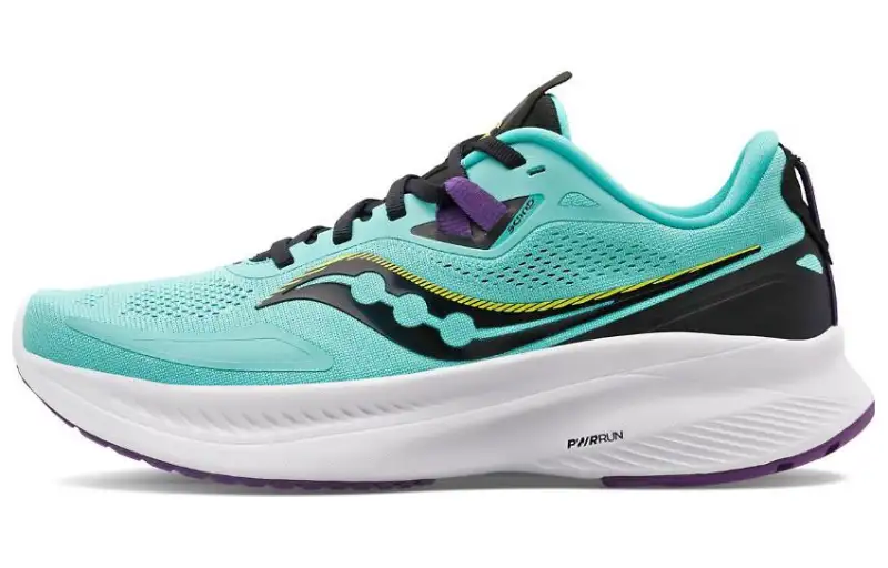 Saucony Guide 15 Cushioning Breathable Low top Running Shoes Women's Mint Blue Wide Fit