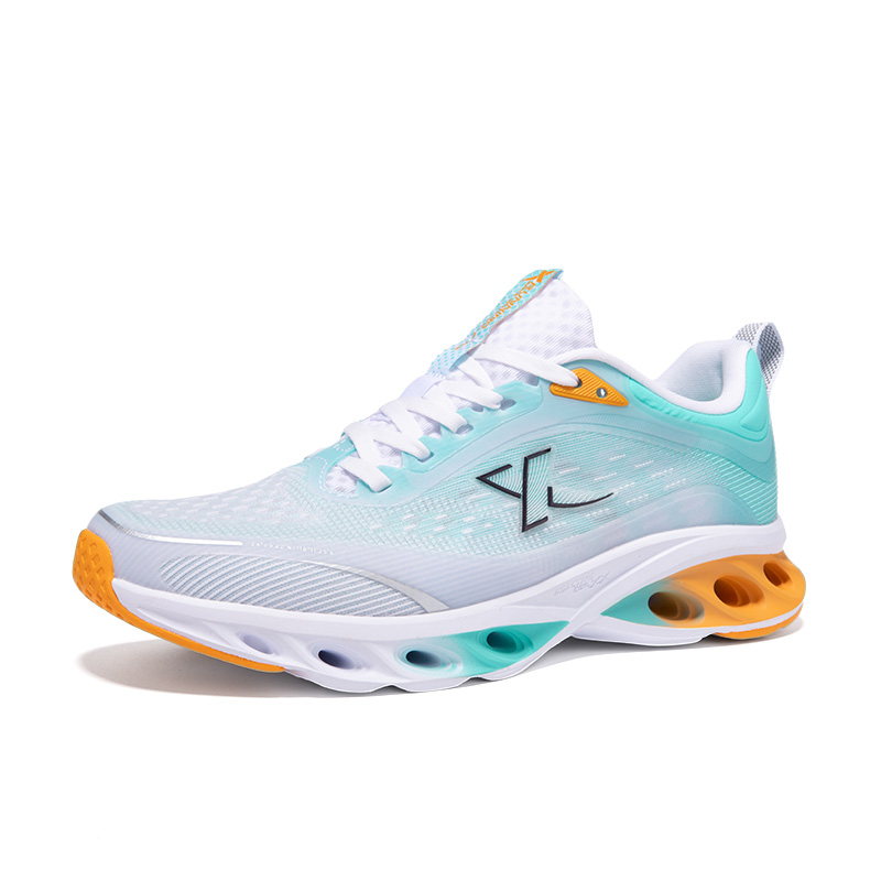 XTEP Cushioning Slip Resistant Breathable Low top Casual Running Shoes Men’s White Blue