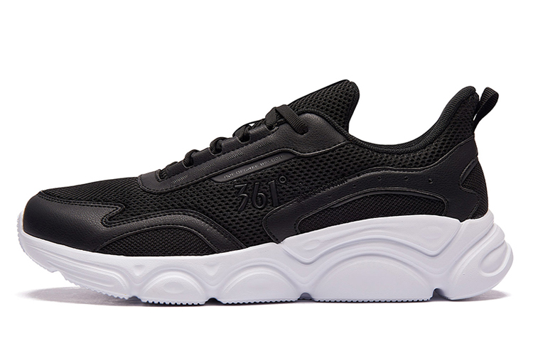 361° Comfortable Breathable And Wear resistant Low top Running Shoes Men’s Black White