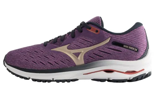Mizuno Women's Wave Rider 24 Wide 'Purple Gold' Women's