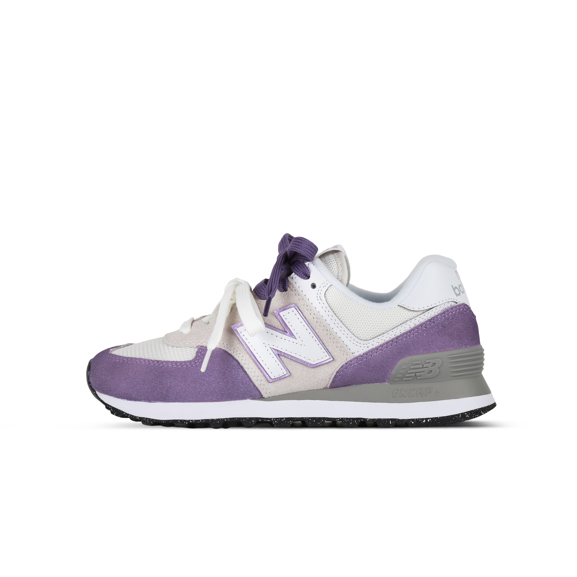 New Balance NB 574 Textile, Split Suede Cushioning, Wear Resistant Low top City Commuting Running Shoes Unisex Purple