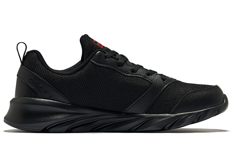 Erke Abrasion Resistant Breathable Abrasion Resistant Breathable Low top Running Shoes Men’s Jet Black Red