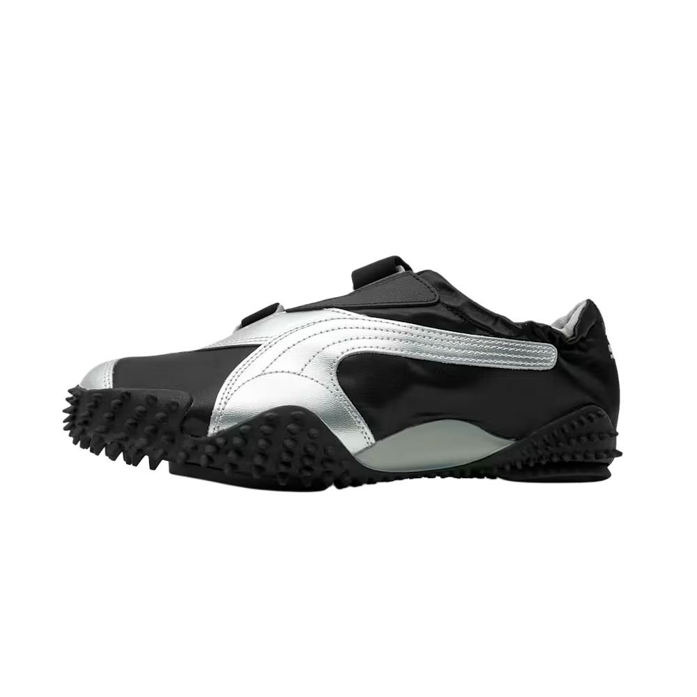 PUMA Mostro Cow Leather, Textile Low top Running Shoes Unisex Black Silver