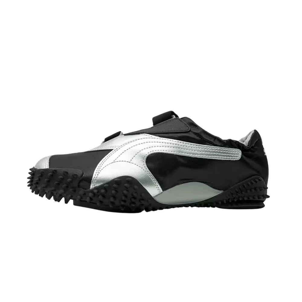 PUMA Mostro Cow Leather, Textile Low top Running Shoes Unisex Black Silver