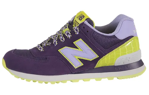 New Balance NB 574 Running Shoes Women's Low Top Purple/Yellow