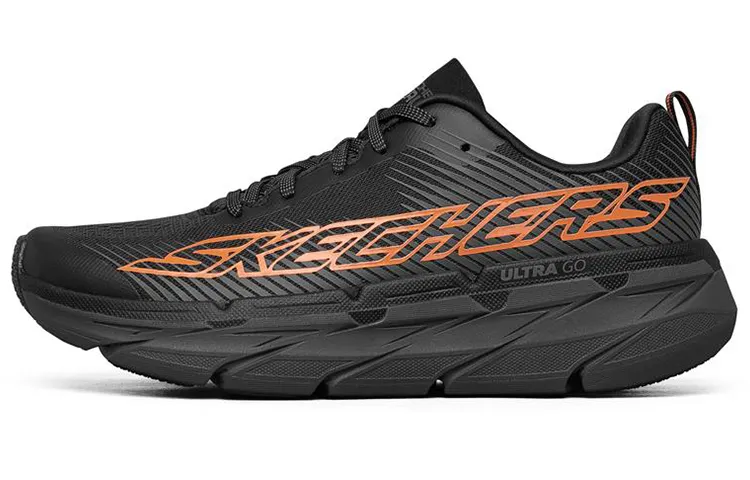 Skechers Max Cushioning Premier Low top Running Shoes Men's Black Orange