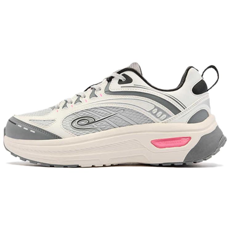 QIAODAN Cushioning Breathable Lightweight Low top Long Distance Running Shoes Women’s White Gray