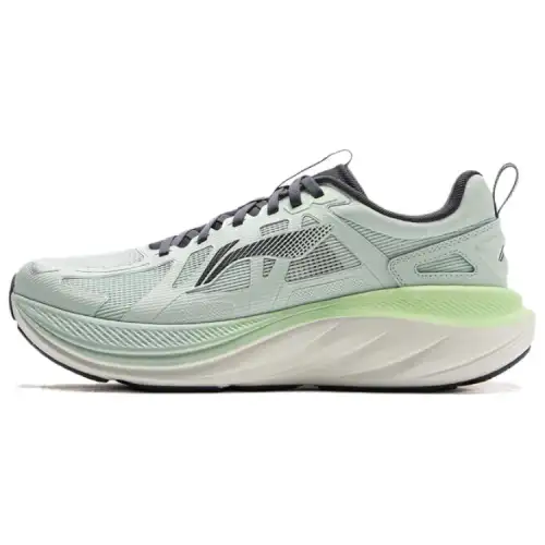 Li Ning Leisurely Abrasion Resistant Moisture Wicking Low top Casual Running Shoes Men's Soft Aqua Blue