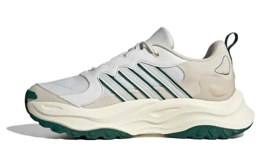 Adidas Maxxwavy PU, Textile, Synthetic Leather Abrasion Resistant Low top Chunky Sneakers Unisex White Beige Green
